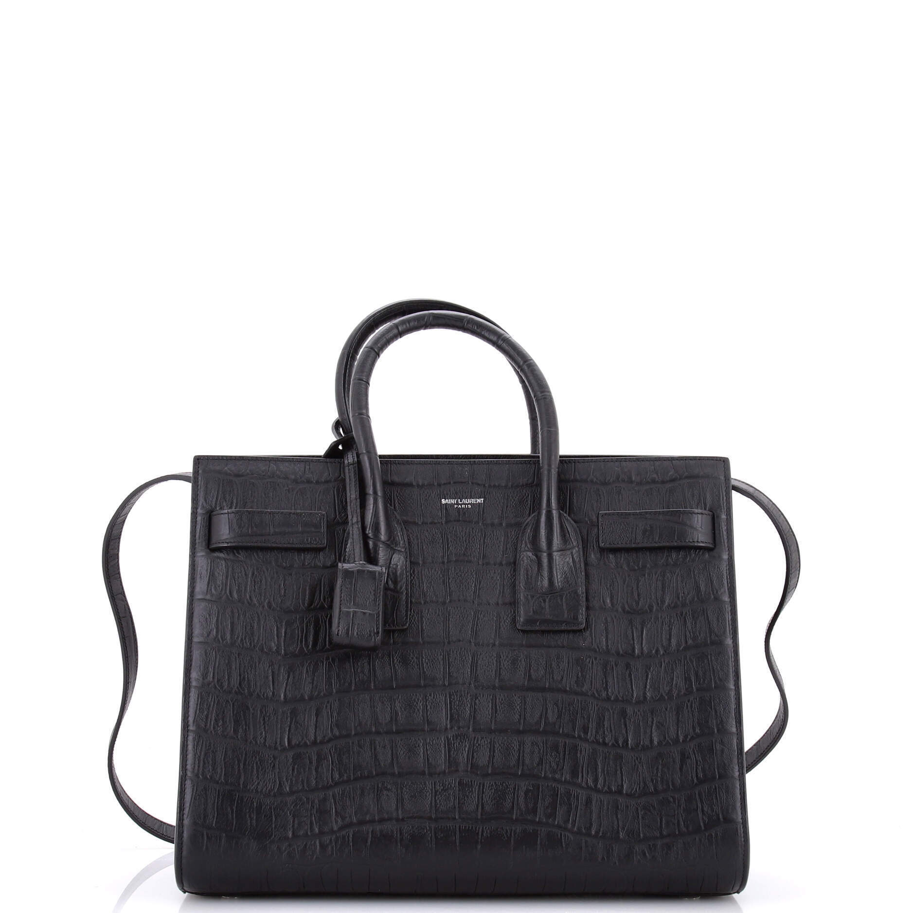 Saint Laurent Small Sac De Jour Nm Bag Crocodile Embossed Leather
